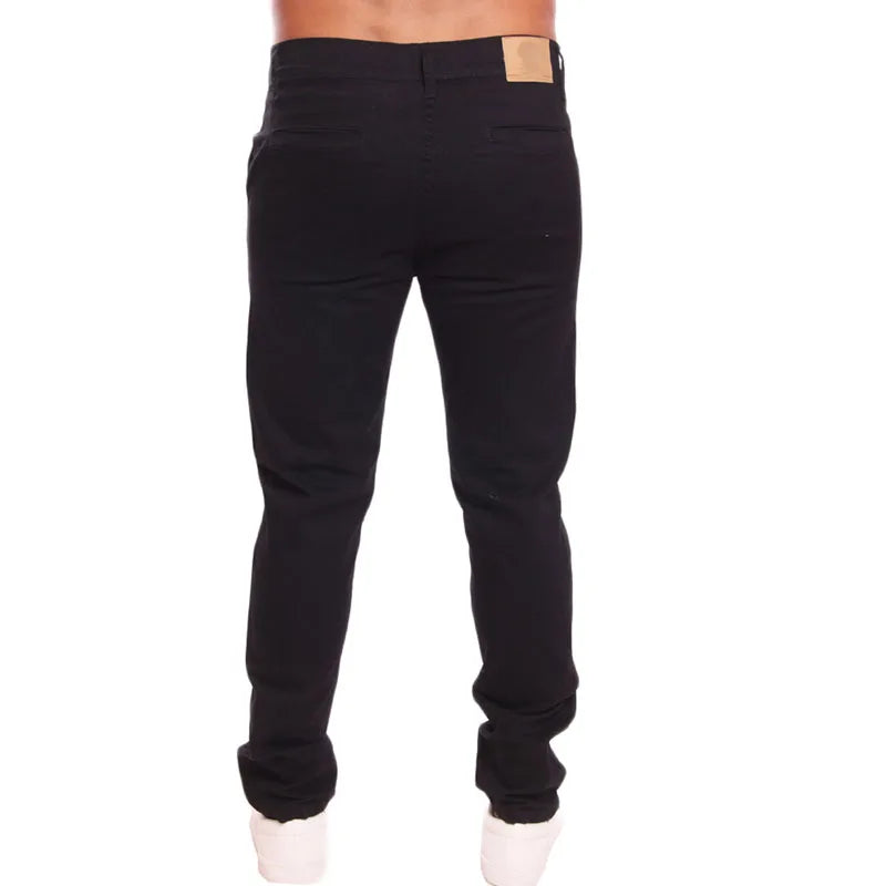 Calça sarja preta masculina