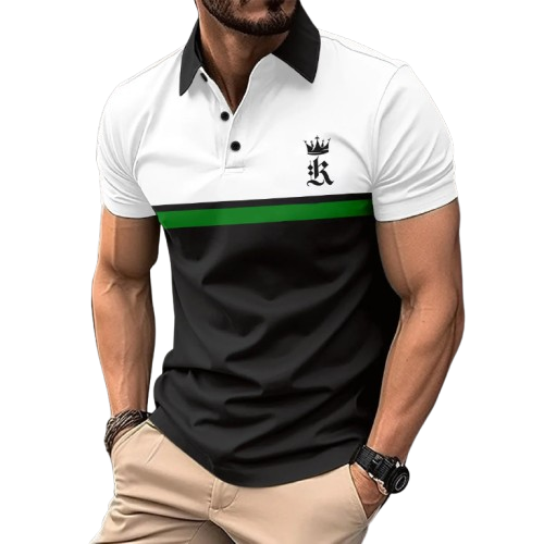 Polo moda europa estampa de lapela