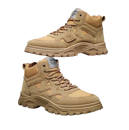 Bota masculina de camurça com cadarço