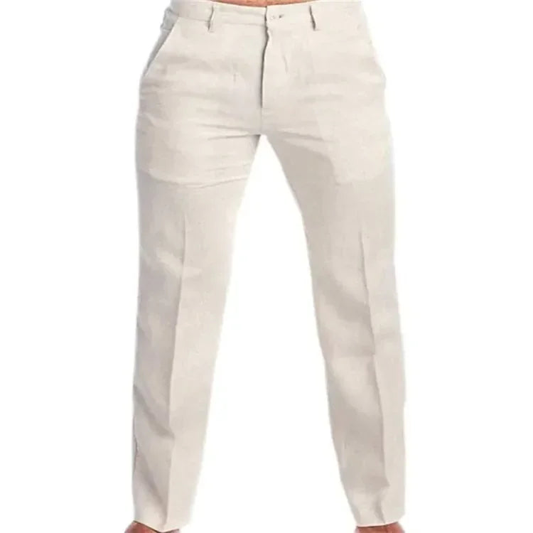 Calça de linho masculina
