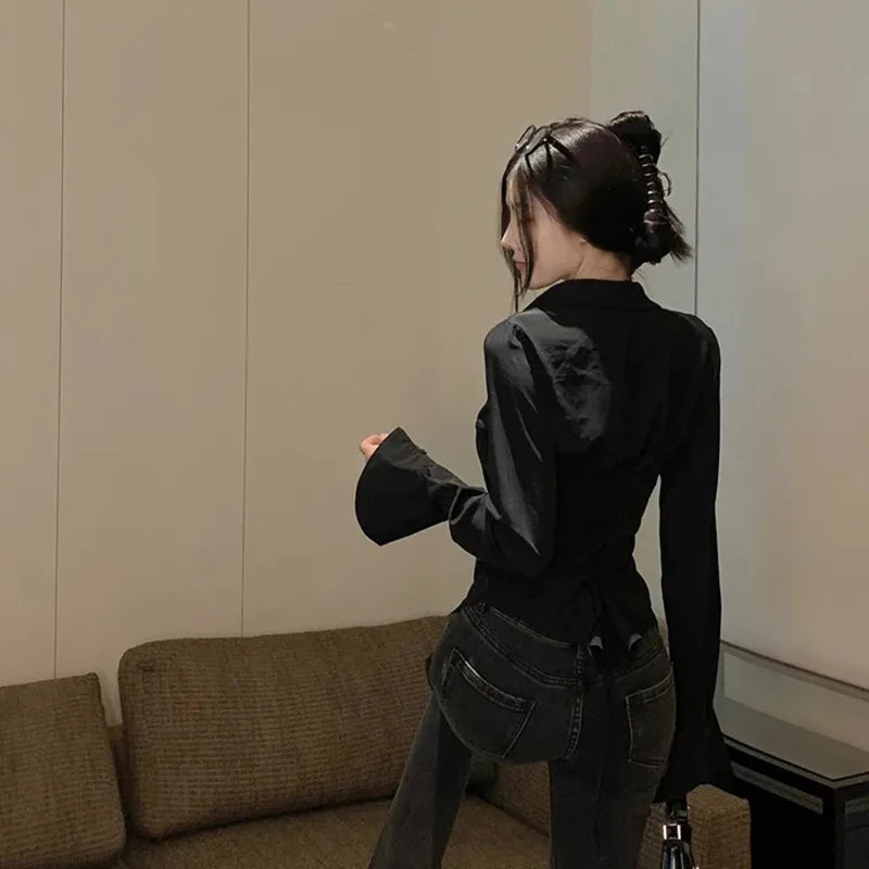 Camisa bandage feminina