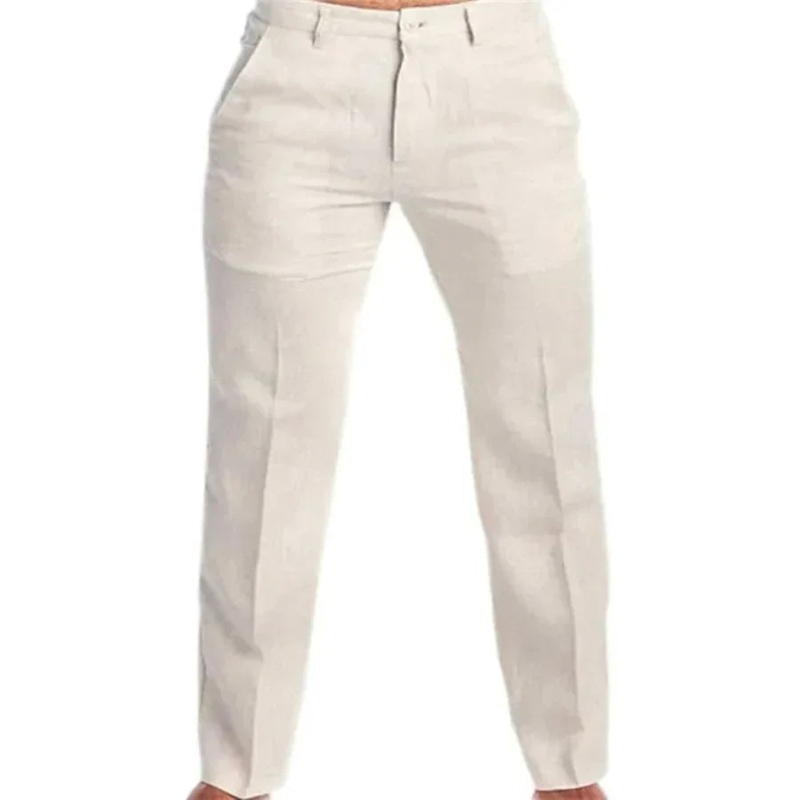 Calça de linho masculina