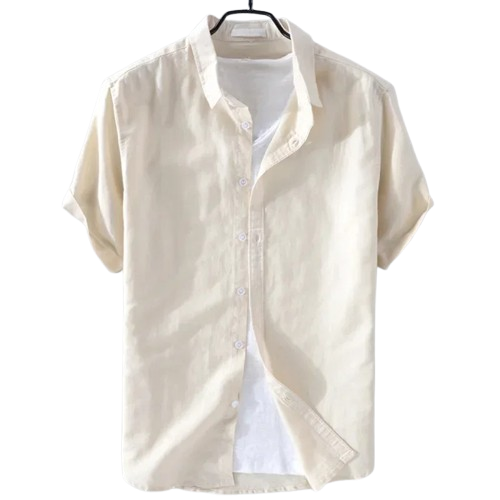 Camisa casual de linho masculina 3
