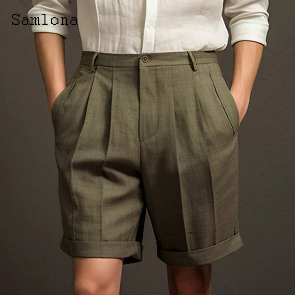 Shorts de linho masculino