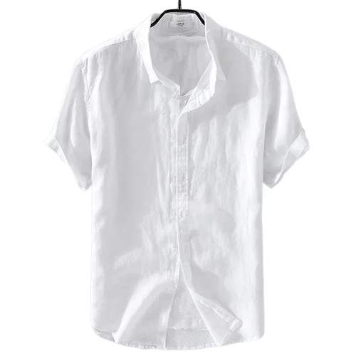 Camisa casual de linho masculina 3