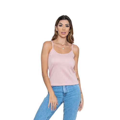 Blusinha feminina alcinha canelada