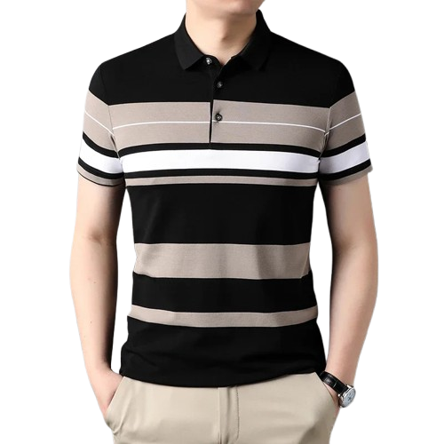 Polo masculina de verão listrada