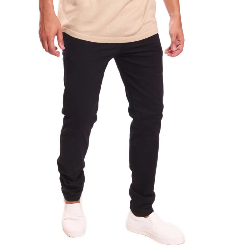 Calça sarja preta masculina
