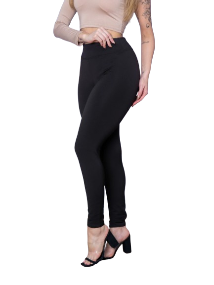 Calça legging flanelada feminina