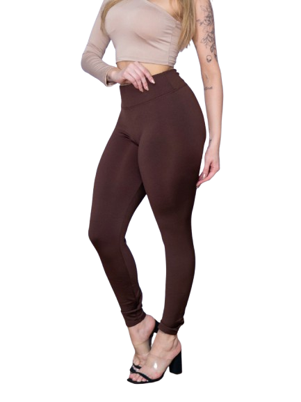 Calça legging flanelada feminina