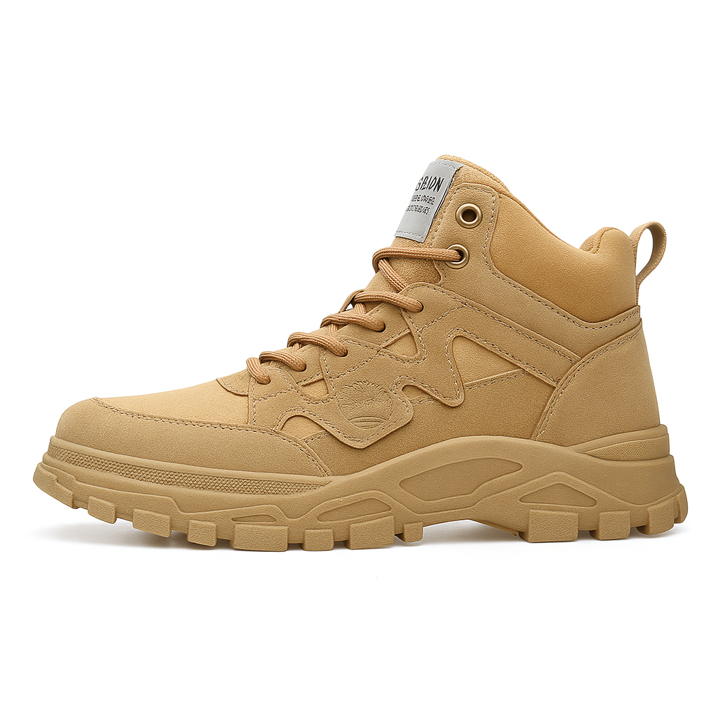 Bota masculina de camurça com cadarço