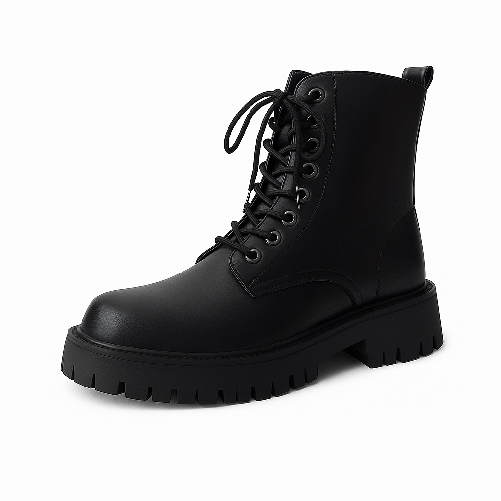 Bota masculina de cano alto com sola grossa