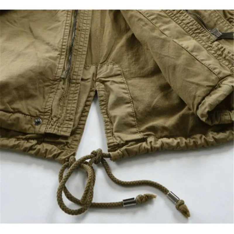 Jaqueta de inverno longa masculina