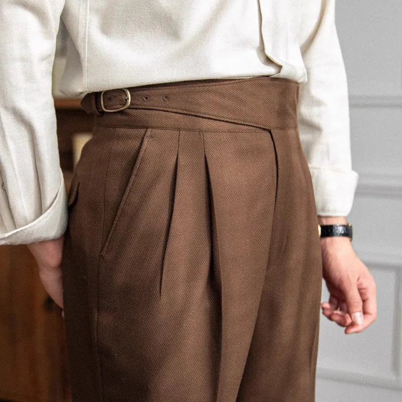 Calça social masculina coreana