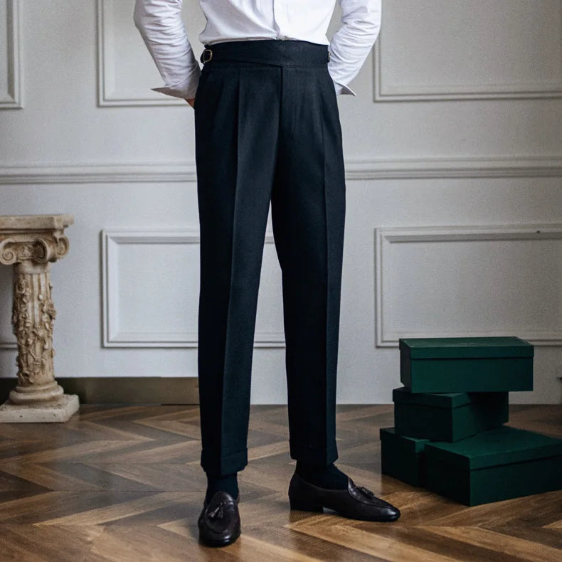 Calça social masculina coreana