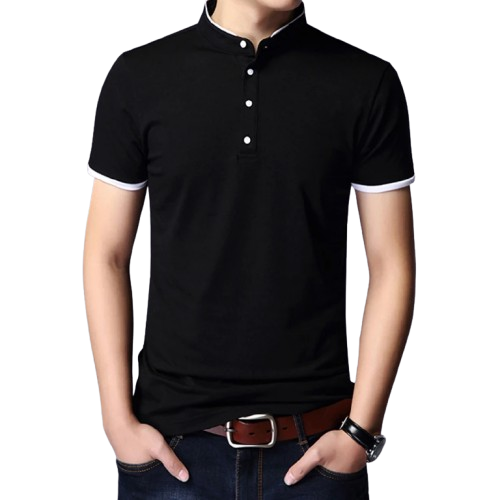 Polo masculina casual manga curta