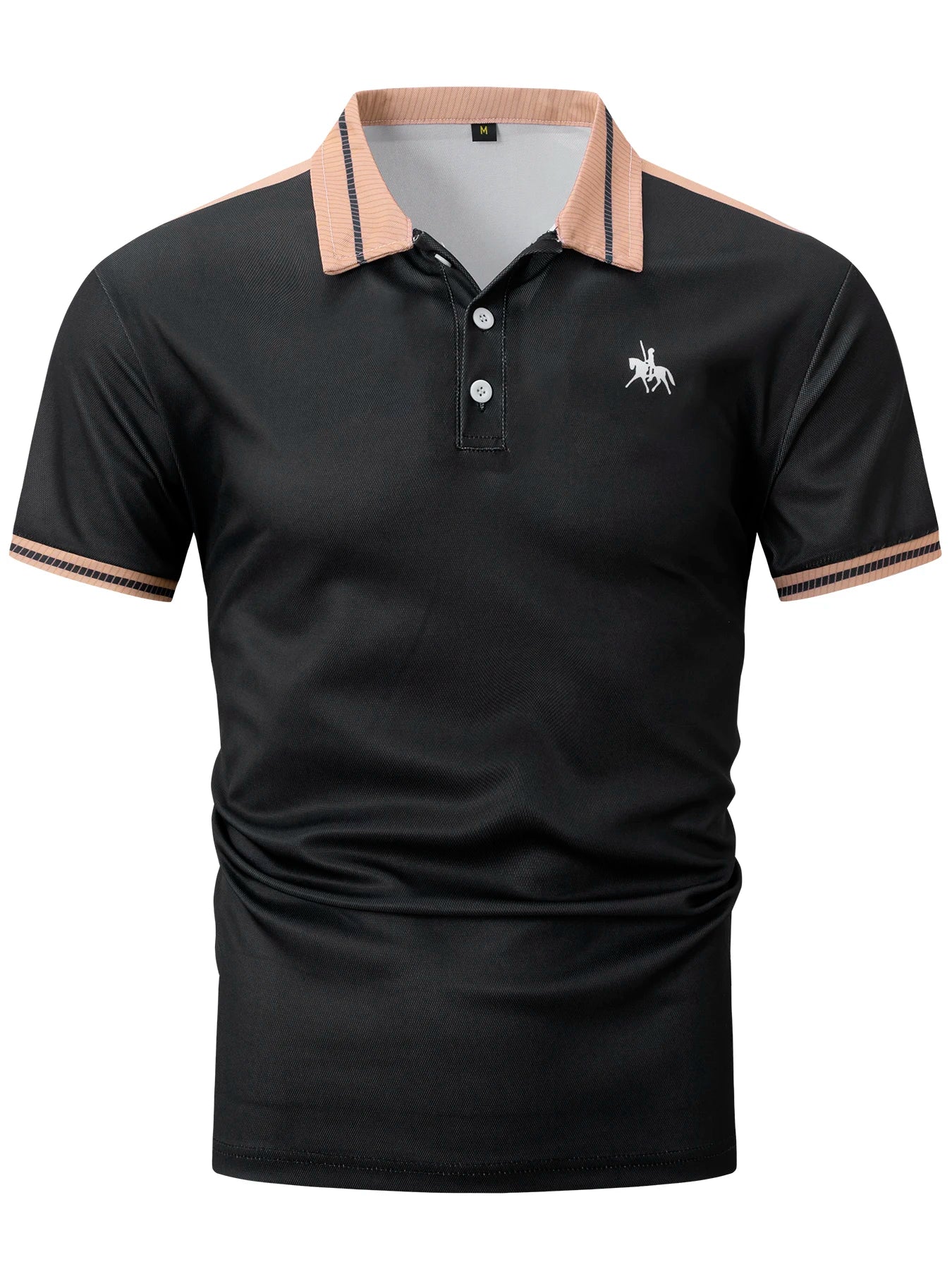 Polo masculina clássica estampada