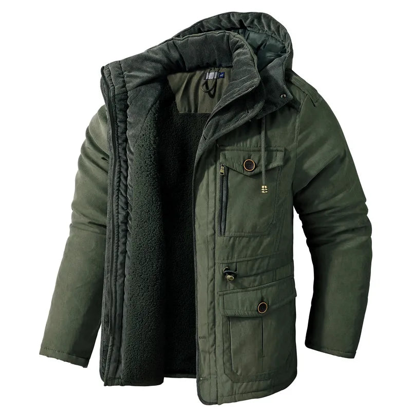 Jaqueta de inverno masculina parka europeia
