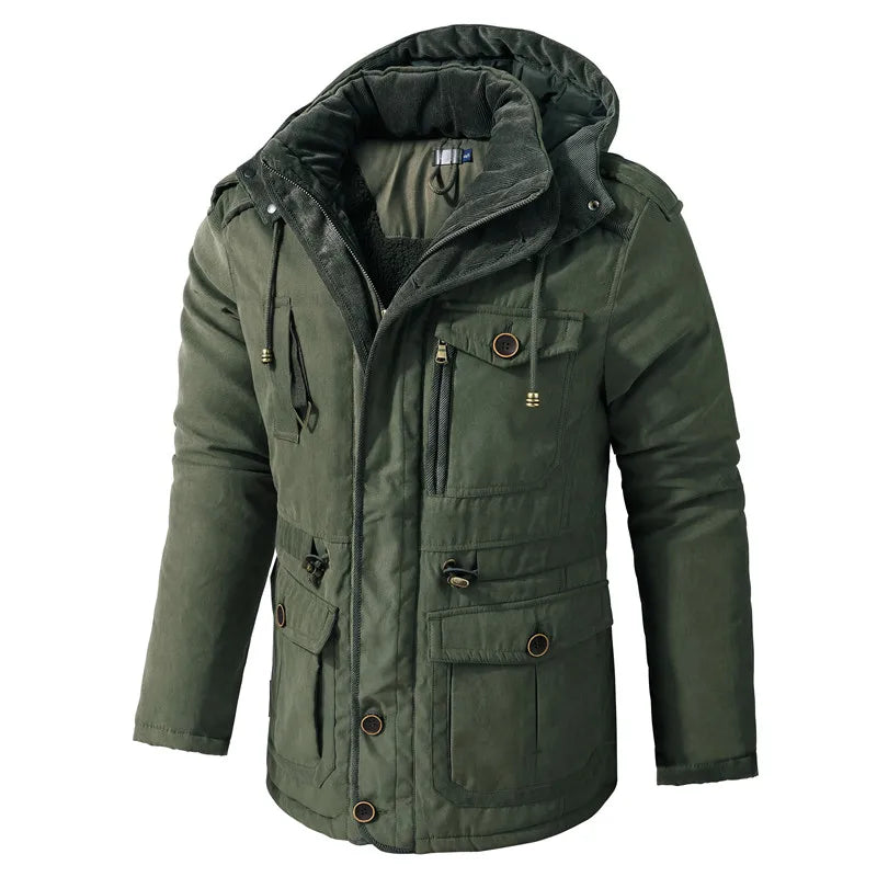 Jaqueta de inverno masculina parka europeia