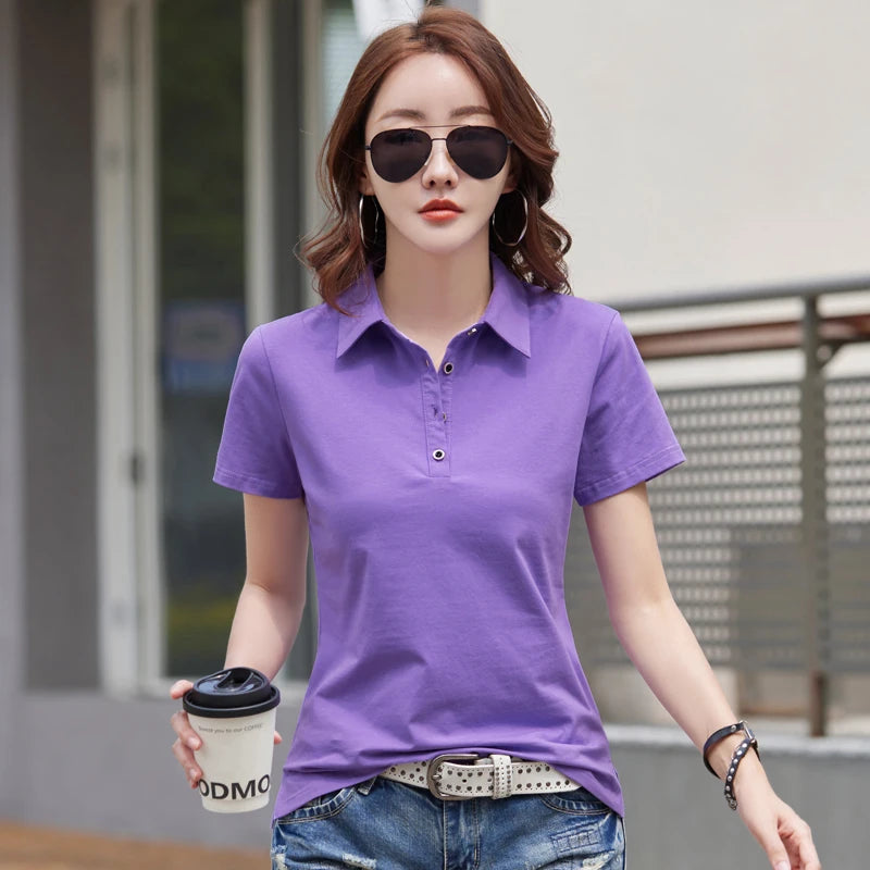 Camiseta polo feminina