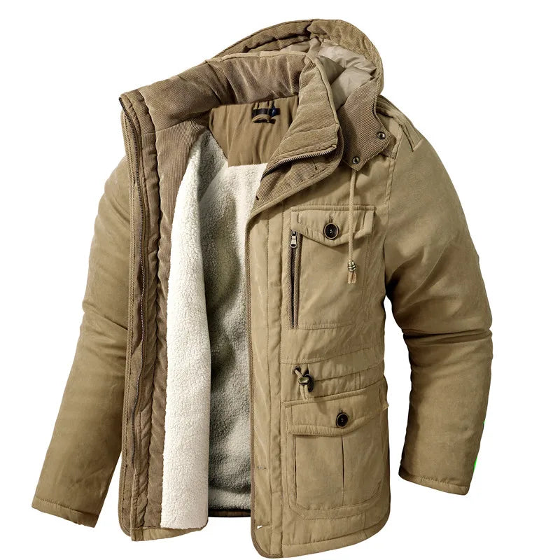 Jaqueta de inverno masculina parka europeia