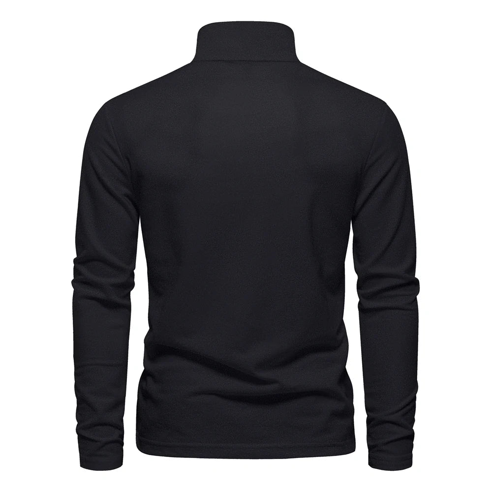 Polo bordado de manga comprida