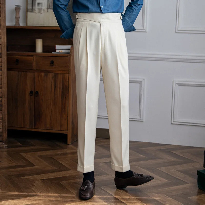 Calça social masculina coreana