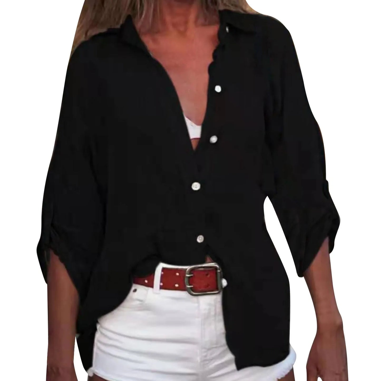 Blusinha de linho manga curta