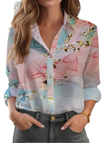 Camisa elegante feminina manga comprida