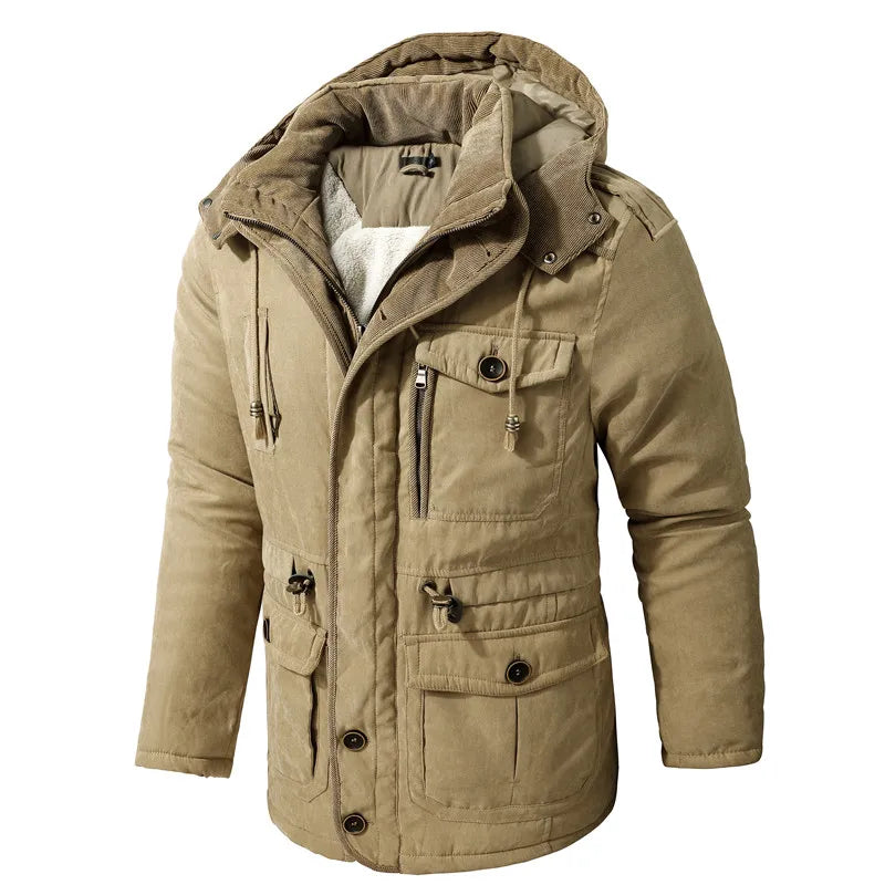 Jaqueta de inverno masculina parka europeia