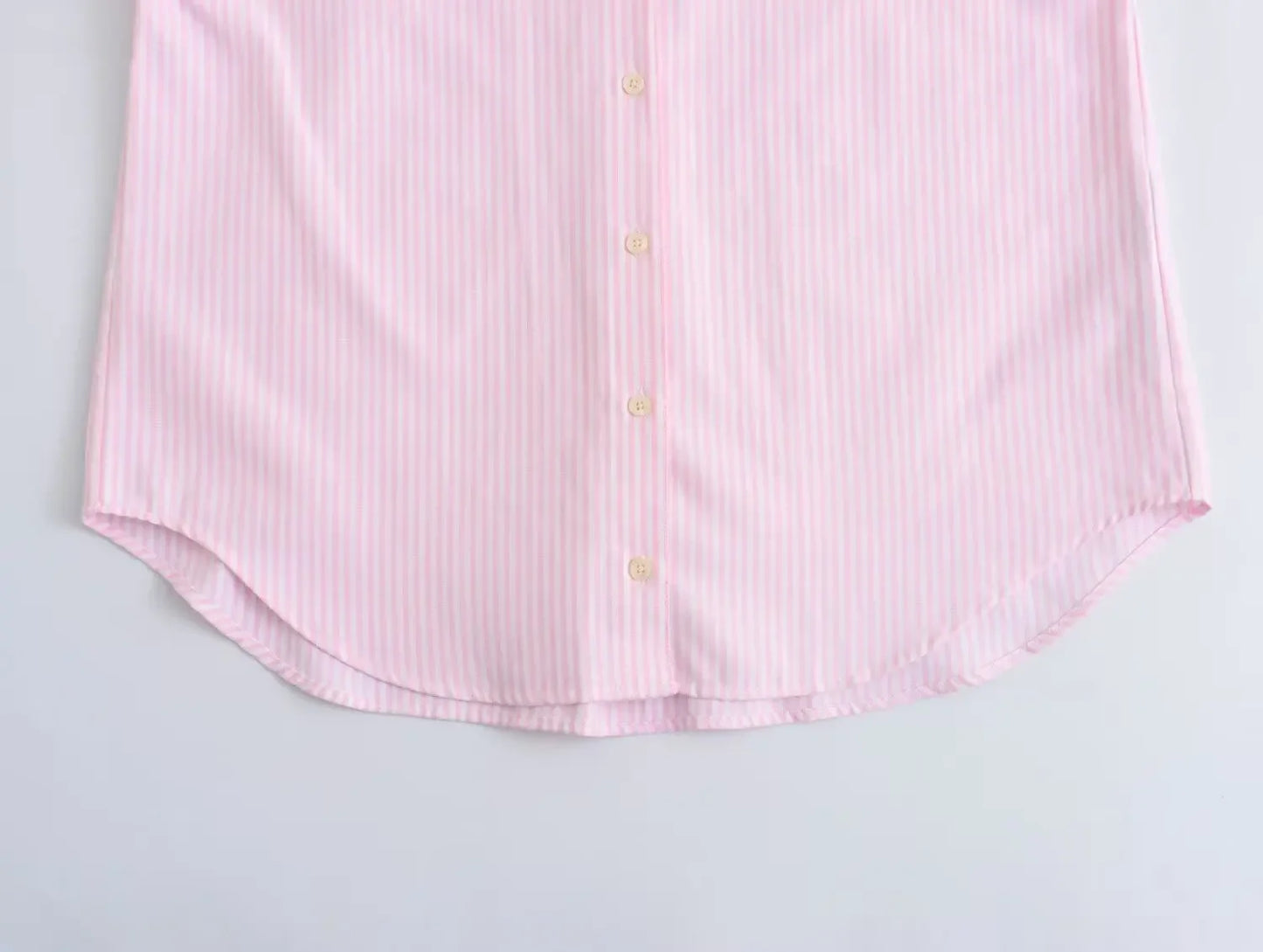 Camisa social feminina oxford lapela de algodão