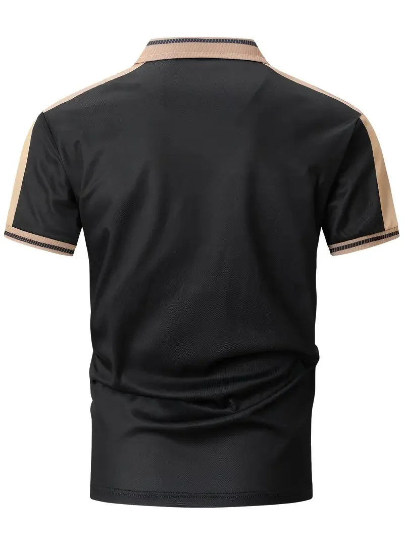 Polo masculina clássica estampada