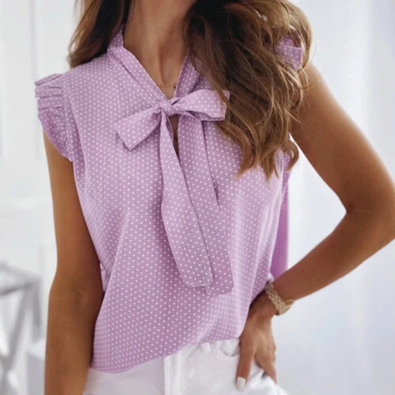 Blusinha elegante sem mangas