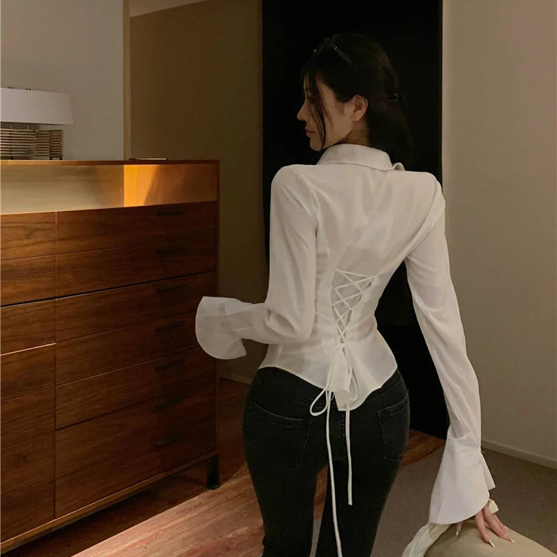 Camisa bandage feminina