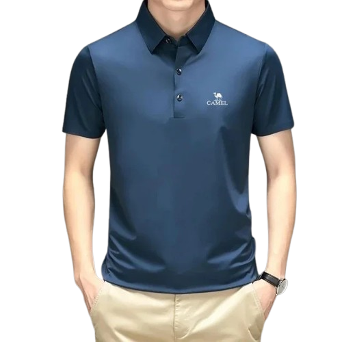 Polo camel de seda