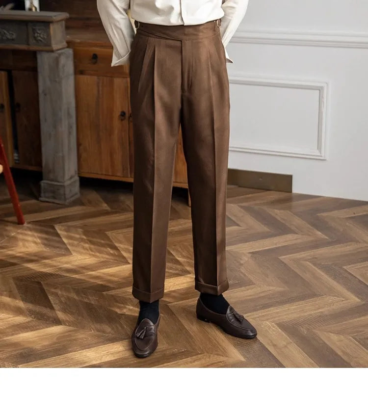 Calça social masculina coreana