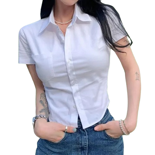 Blusa feminina básica manga curta