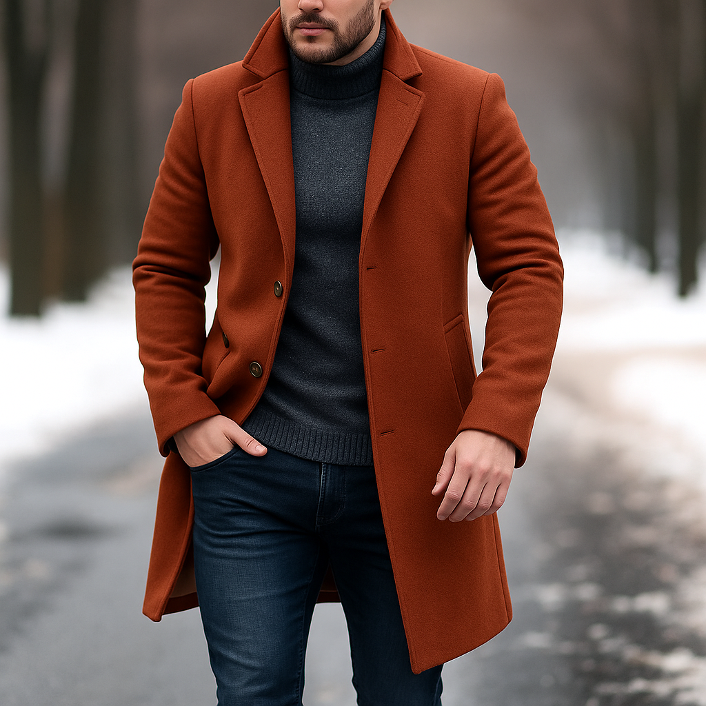 Sobretudo masculino estilo italiano